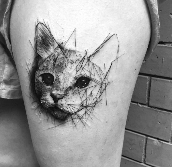 100+ Examples of Cute Cat Tattoo