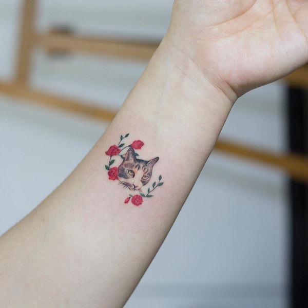 100+ Examples of Cute Cat Tattoo