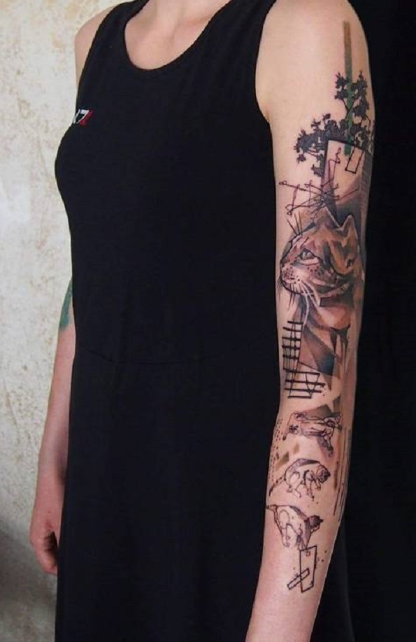 100+ Examples of Cute Cat Tattoo