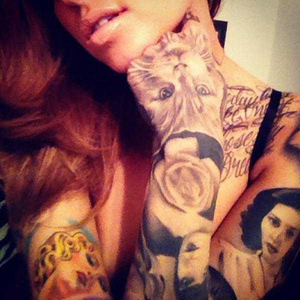 100+ Examples of Cute Cat Tattoo