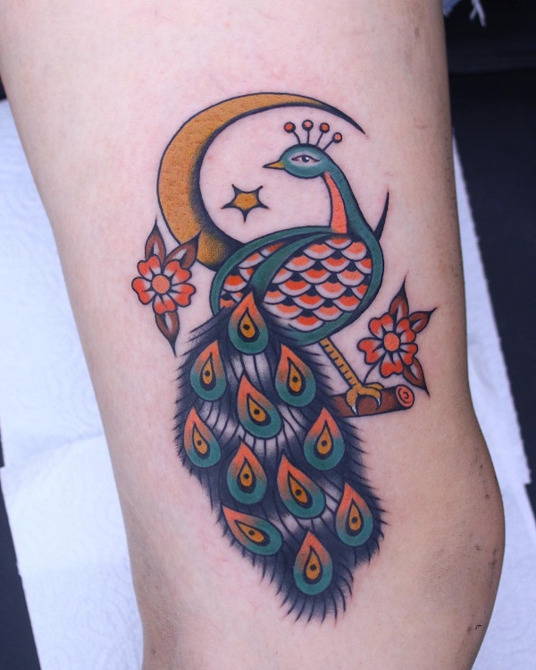 55+ Vibrant Peacock Tattoo Designs