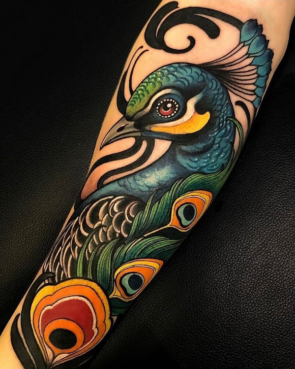 55+ Vibrant Peacock Tattoo Designs