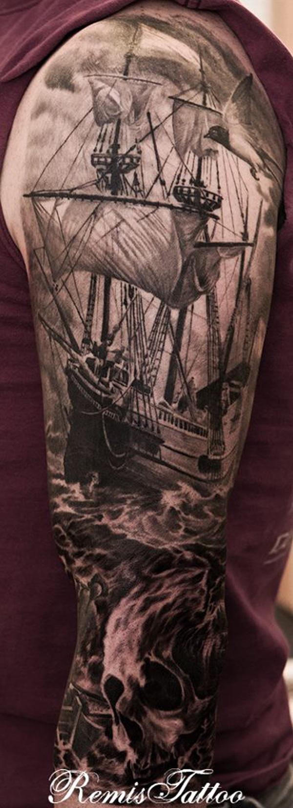 100 Boat Tattoo Designs