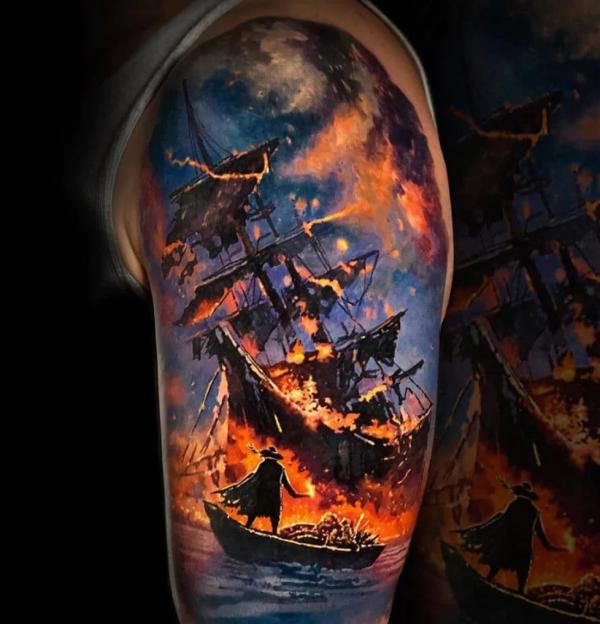 100 Boat Tattoo Designs