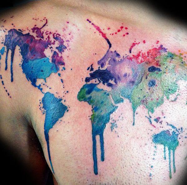 70 Awesome Map Tattoo Designs with Meaning