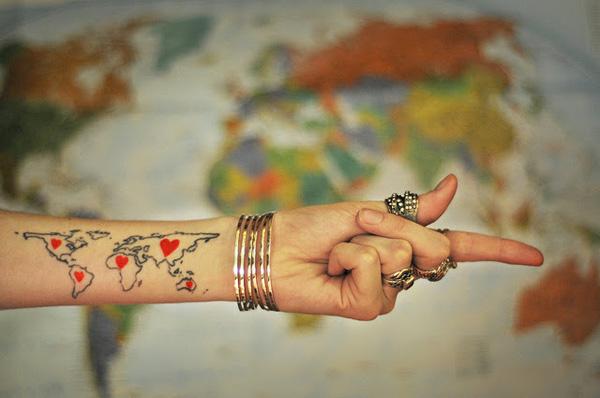 70 Awesome Map Tattoo Designs with Meaning