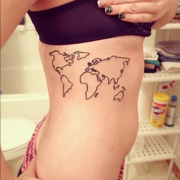 70 Awesome Map Tattoo Designs with Meaning