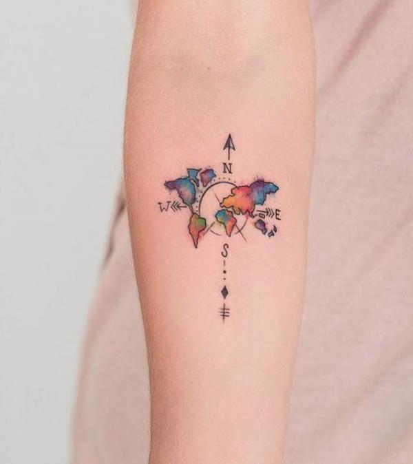 70 Awesome Map Tattoo Designs with Meaning