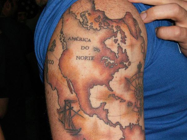 70 Awesome Map Tattoo Designs with Meaning