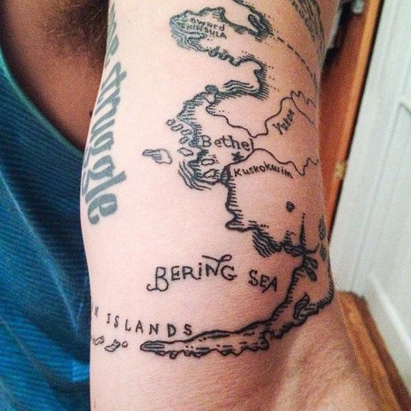 70 Awesome Map Tattoo Designs with Meaning