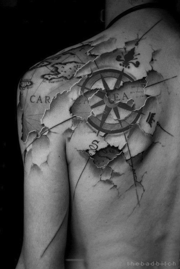 70 Awesome Map Tattoo Designs with Meaning
