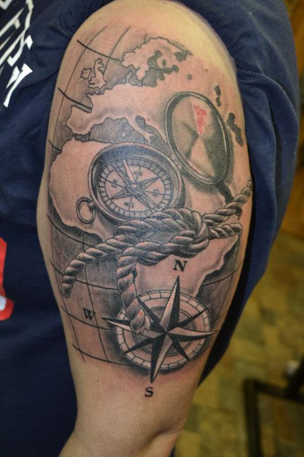 70 Awesome Map Tattoo Designs with Meaning