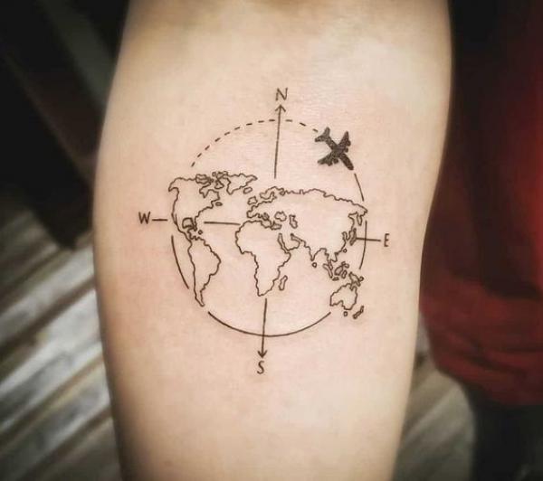 70 Awesome Map Tattoo Designs with Meaning