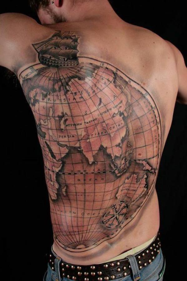 70 Awesome Map Tattoo Designs with Meaning
