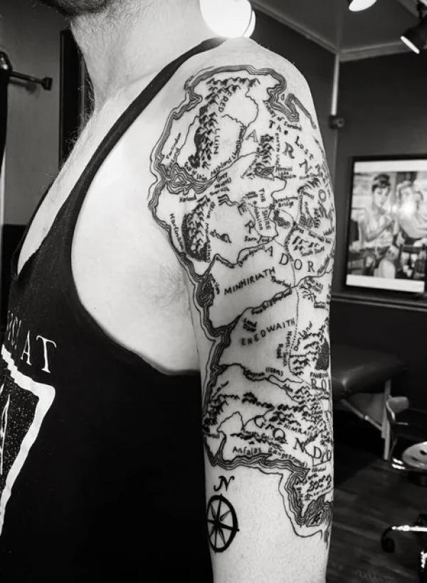 70 Awesome Map Tattoo Designs with Meaning
