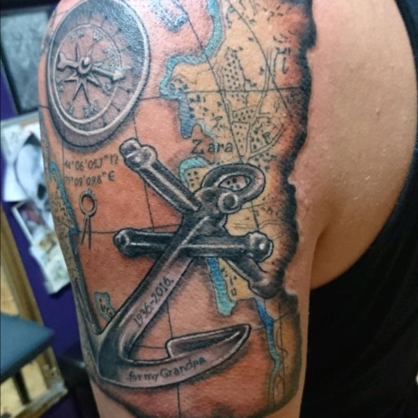 70 Awesome Map Tattoo Designs with Meaning