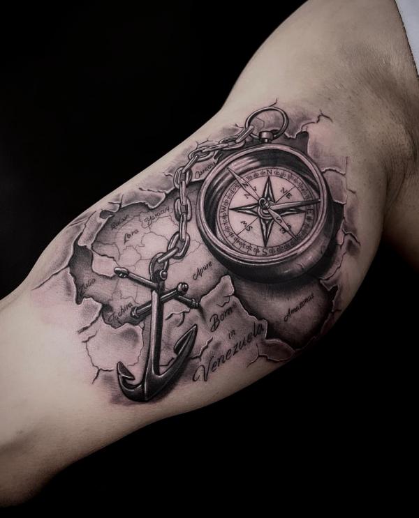 70 Awesome Map Tattoo Designs with Meaning