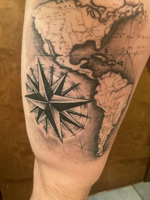 70 Awesome Map Tattoo Designs with Meaning