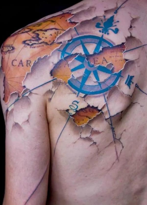 70 Awesome Map Tattoo Designs with Meaning