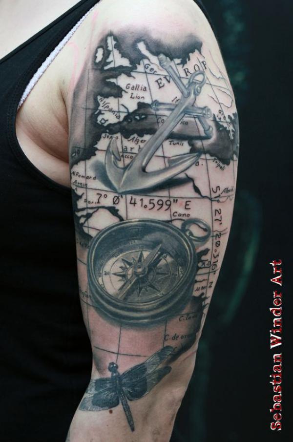 70 Awesome Map Tattoo Designs with Meaning