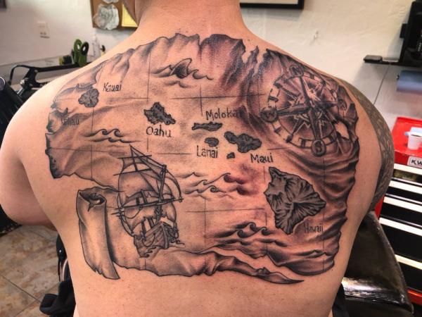70 Awesome Map Tattoo Designs with Meaning