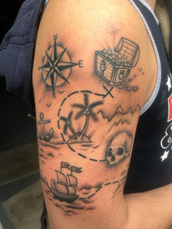70 Awesome Map Tattoo Designs with Meaning