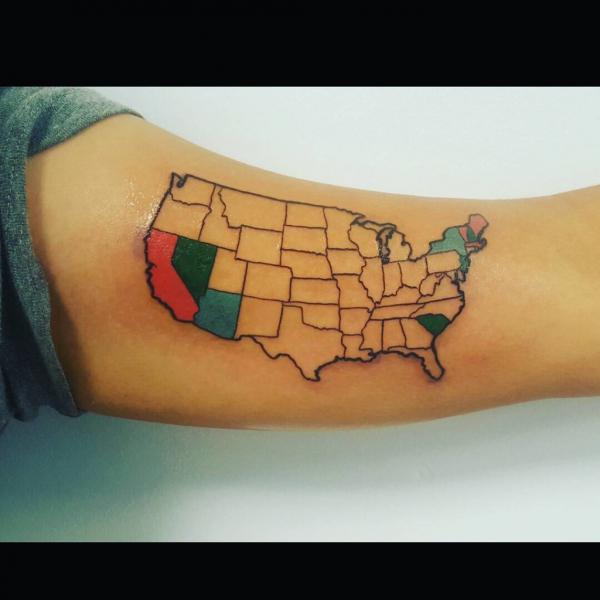 70 Awesome Map Tattoo Designs with Meaning