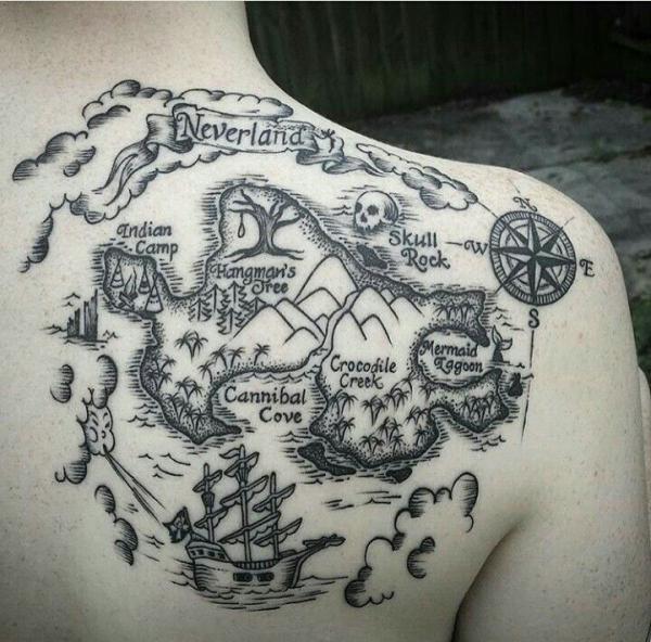 70 Awesome Map Tattoo Designs with Meaning