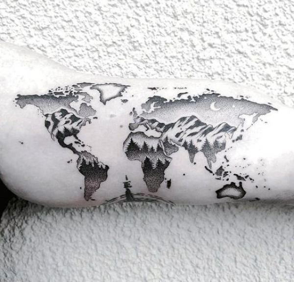 70 Awesome Map Tattoo Designs with Meaning