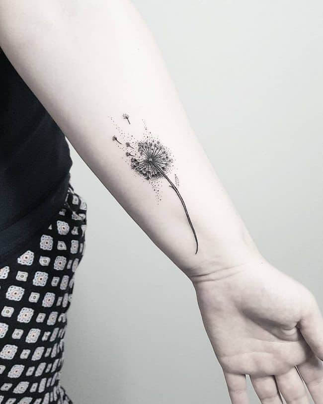100 Dandelion Tattoo Designs for Women