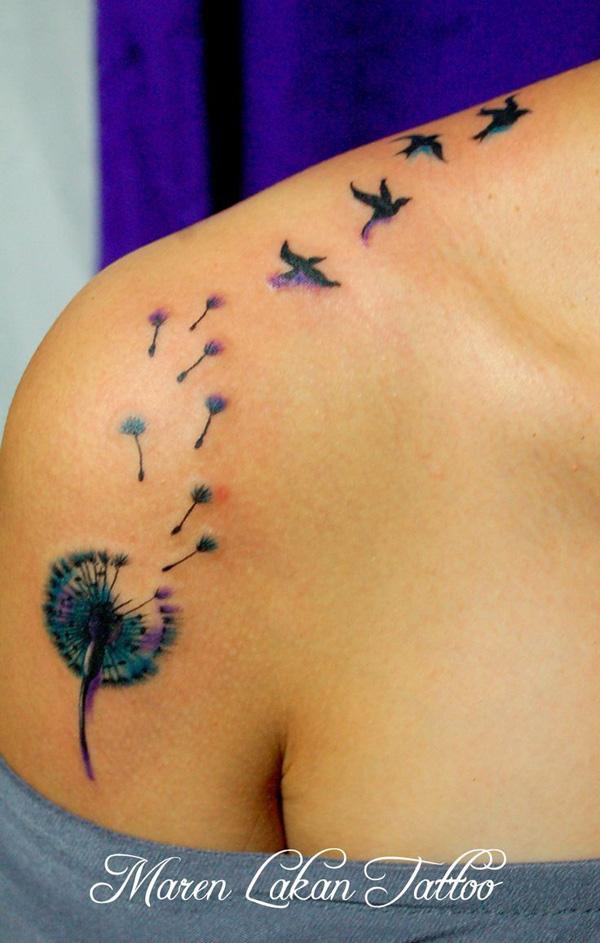 100 Dandelion Tattoo Designs for Women