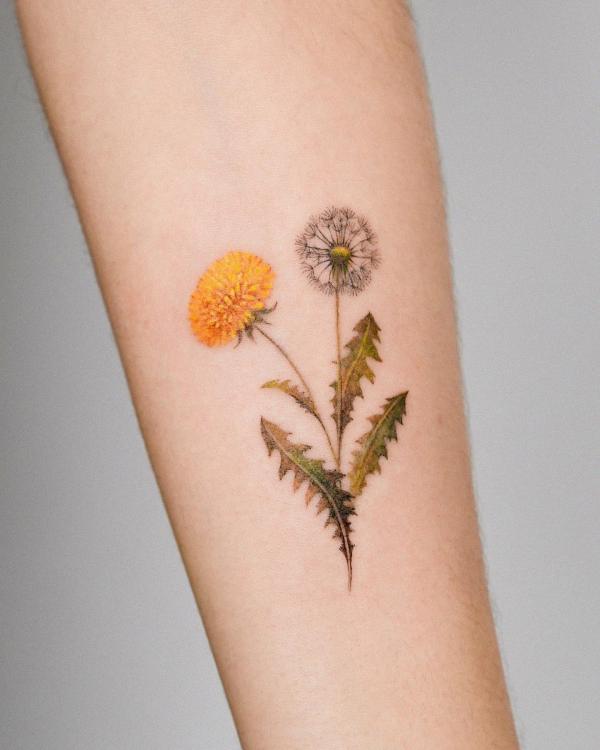100 Dandelion Tattoo Designs for Women