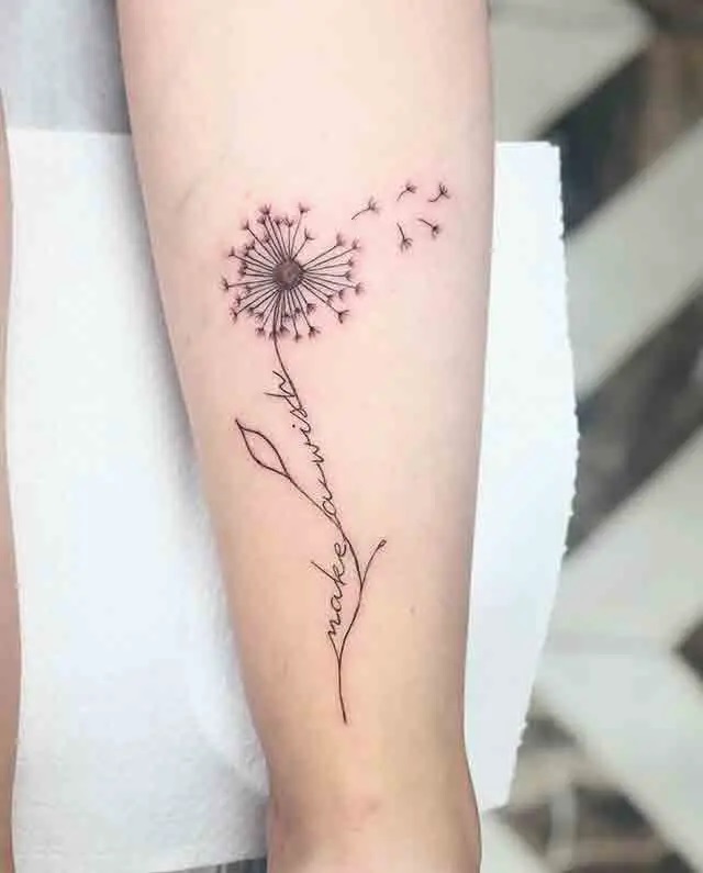 100 Dandelion Tattoo Designs for Women