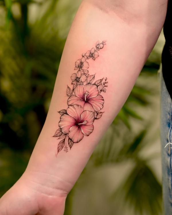 80 Hibiscus Tattoo Designs with Meaning