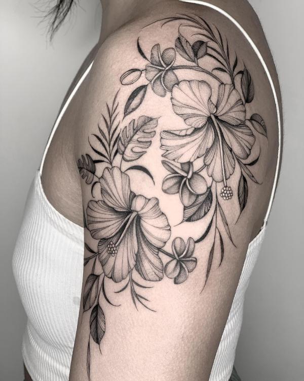 80 Hibiscus Tattoo Designs with Meaning