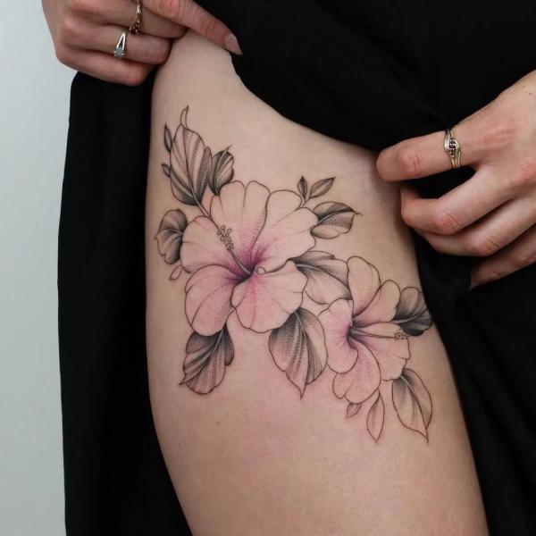 80 Hibiscus Tattoo Designs with Meaning