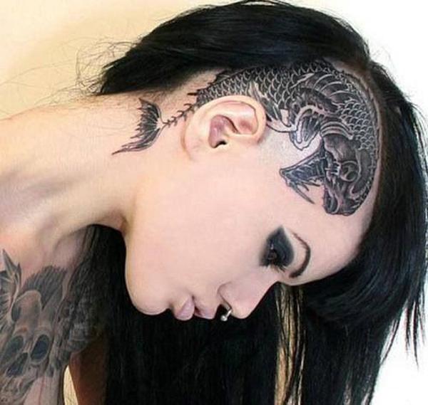 70 Crazy Head Tattoos Defying Norms
