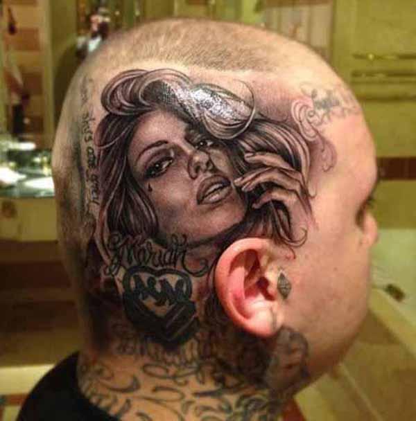 70 Crazy Head Tattoos Defying Norms