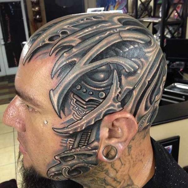 70 Crazy Head Tattoos Defying Norms