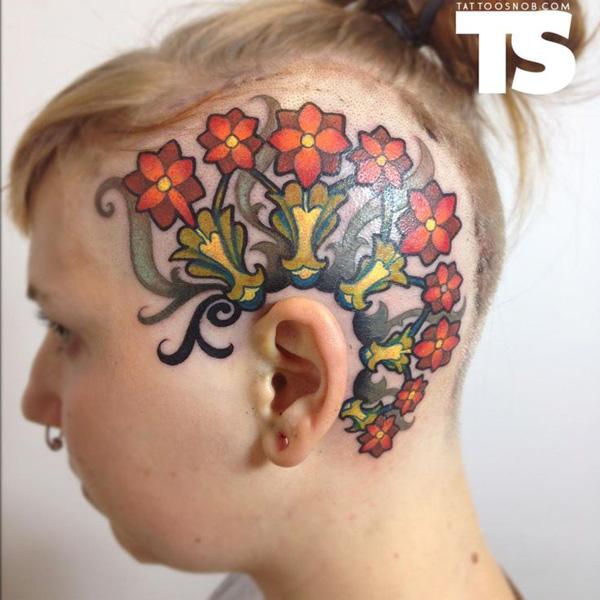 70 Crazy Head Tattoos Defying Norms