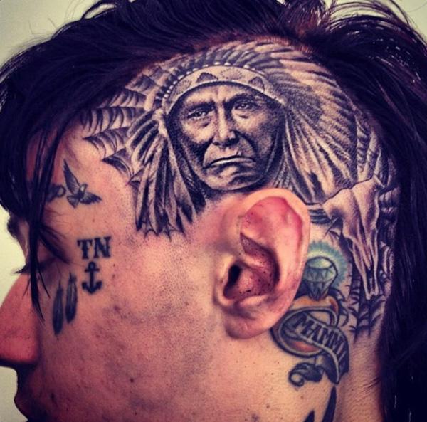 70 Crazy Head Tattoos Defying Norms