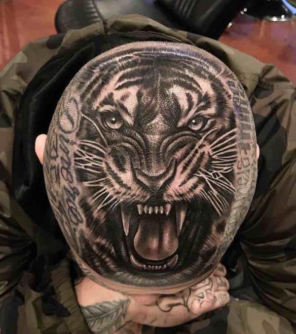 70 Crazy Head Tattoos Defying Norms