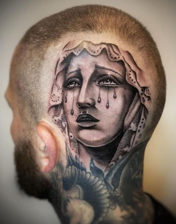 70 Crazy Head Tattoos Defying Norms
