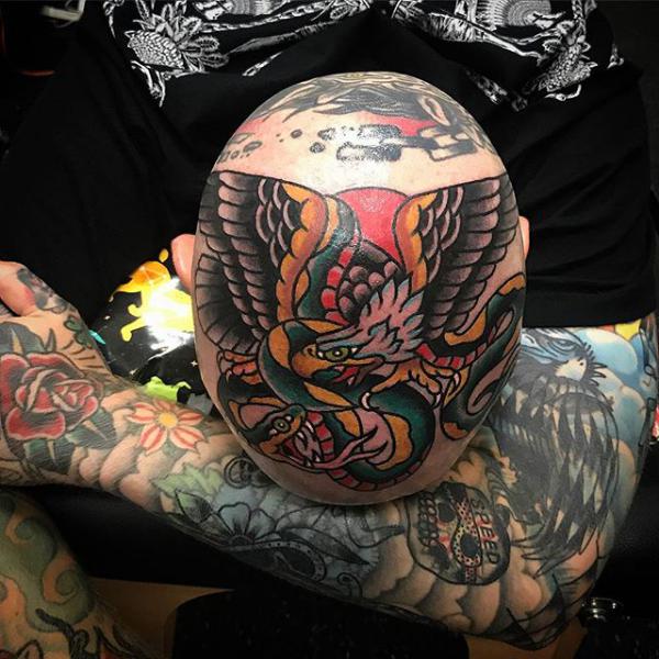 70 Crazy Head Tattoos Defying Norms