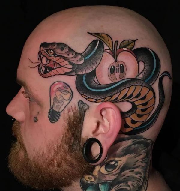 70 Crazy Head Tattoos Defying Norms