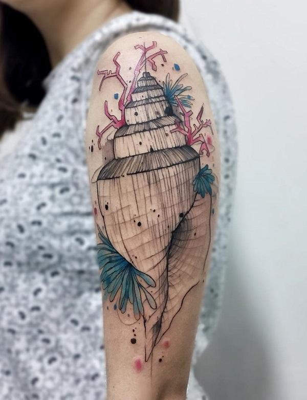 130 Shell Tattoos Make You Wonder Sea Life