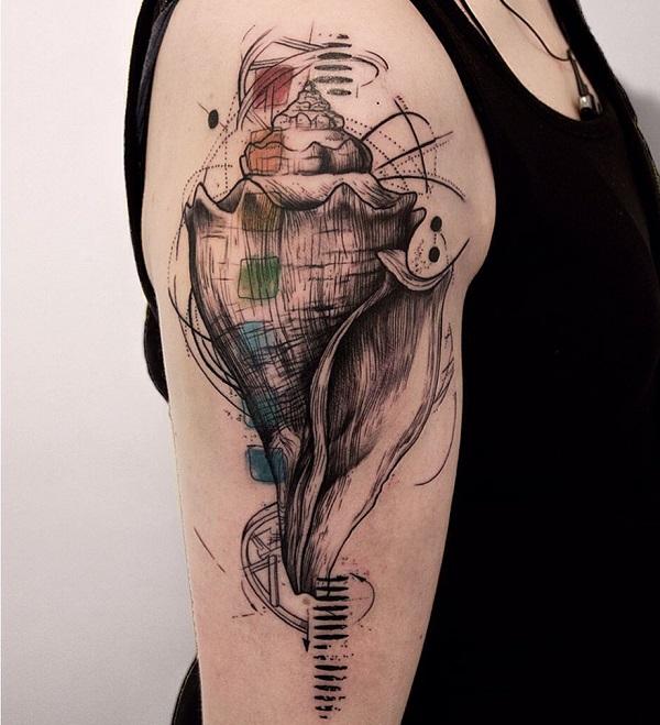 130 Shell Tattoos Make You Wonder Sea Life