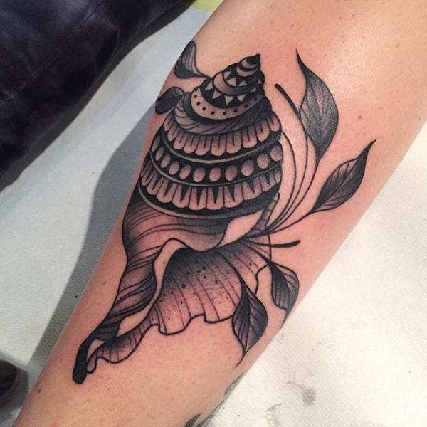 130 Shell Tattoos Make You Wonder Sea Life