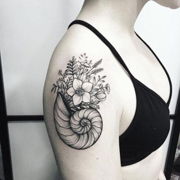 130 Shell Tattoos Make You Wonder Sea Life