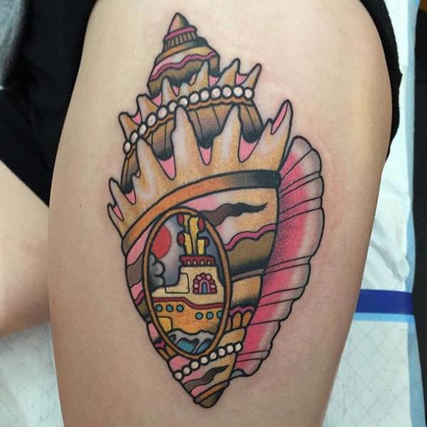 130 Shell Tattoos Make You Wonder Sea Life